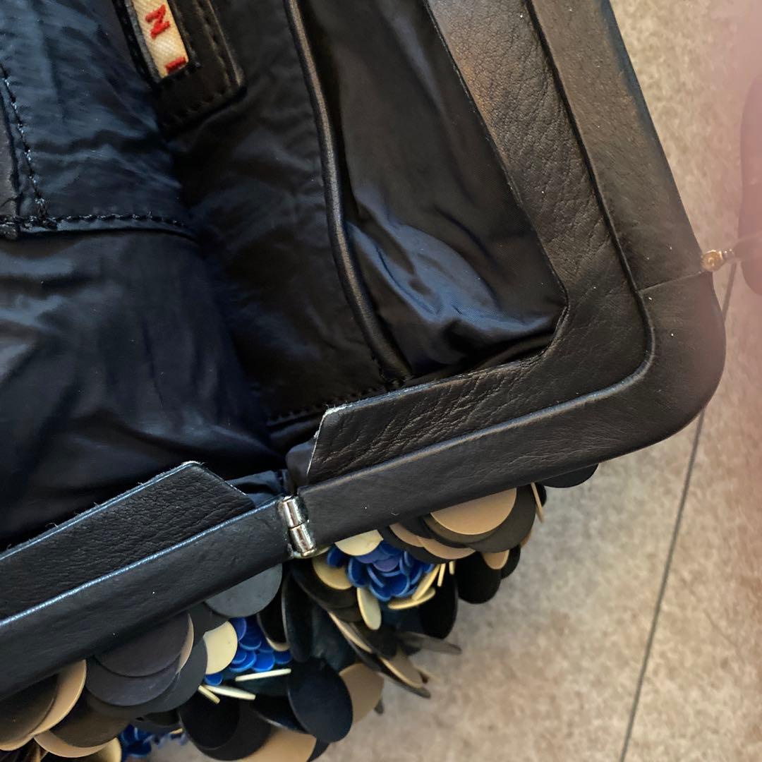 Marniマルニワンハンドルバックビジュークラッチ