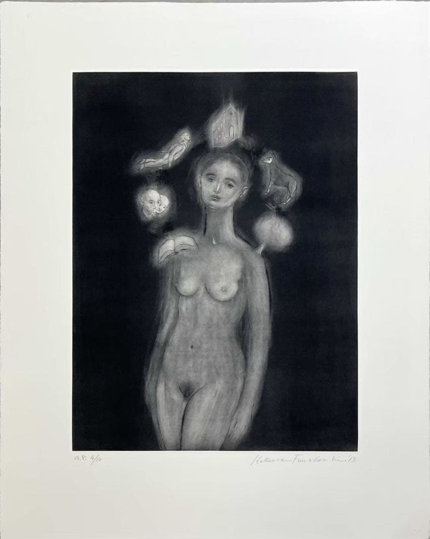 舟越桂《大切な少しの言葉》2013年 AP4/10 銅版画