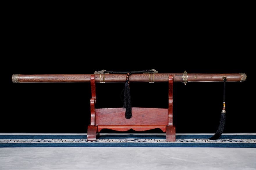 【長いシンプルな唐刀】 漢剣 古兵器 武具 刀装具 高級 鑑賞用 長剣 装飾用