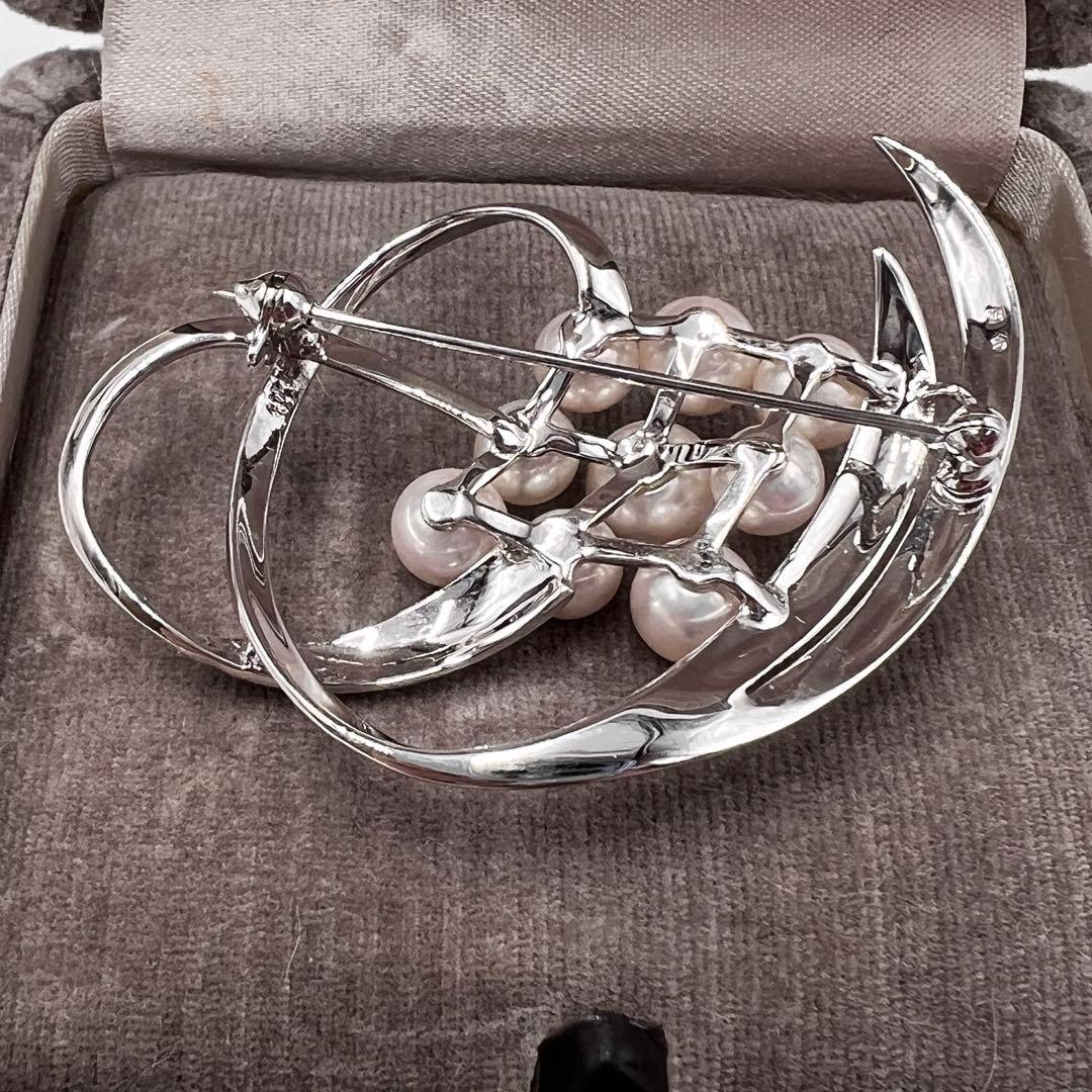 MIKIMOTO ミキモト アコヤ 本真珠 ブローチ パール9粒