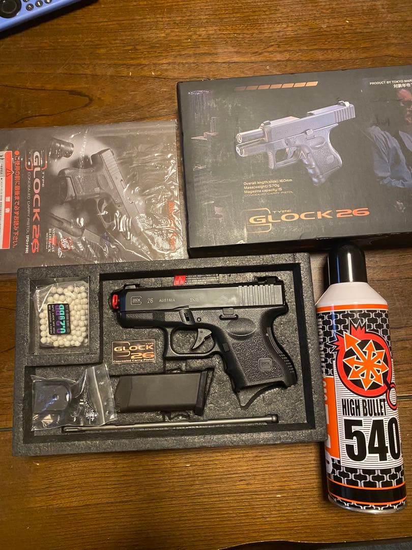 GLOCK 26 ガスガンセット カスタムパーツおまけ付き、東京マルイ