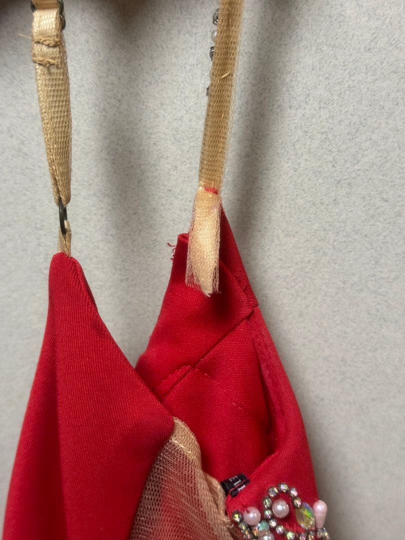 angelR エンジェルアール　赤　ドレス　ビジュー　S