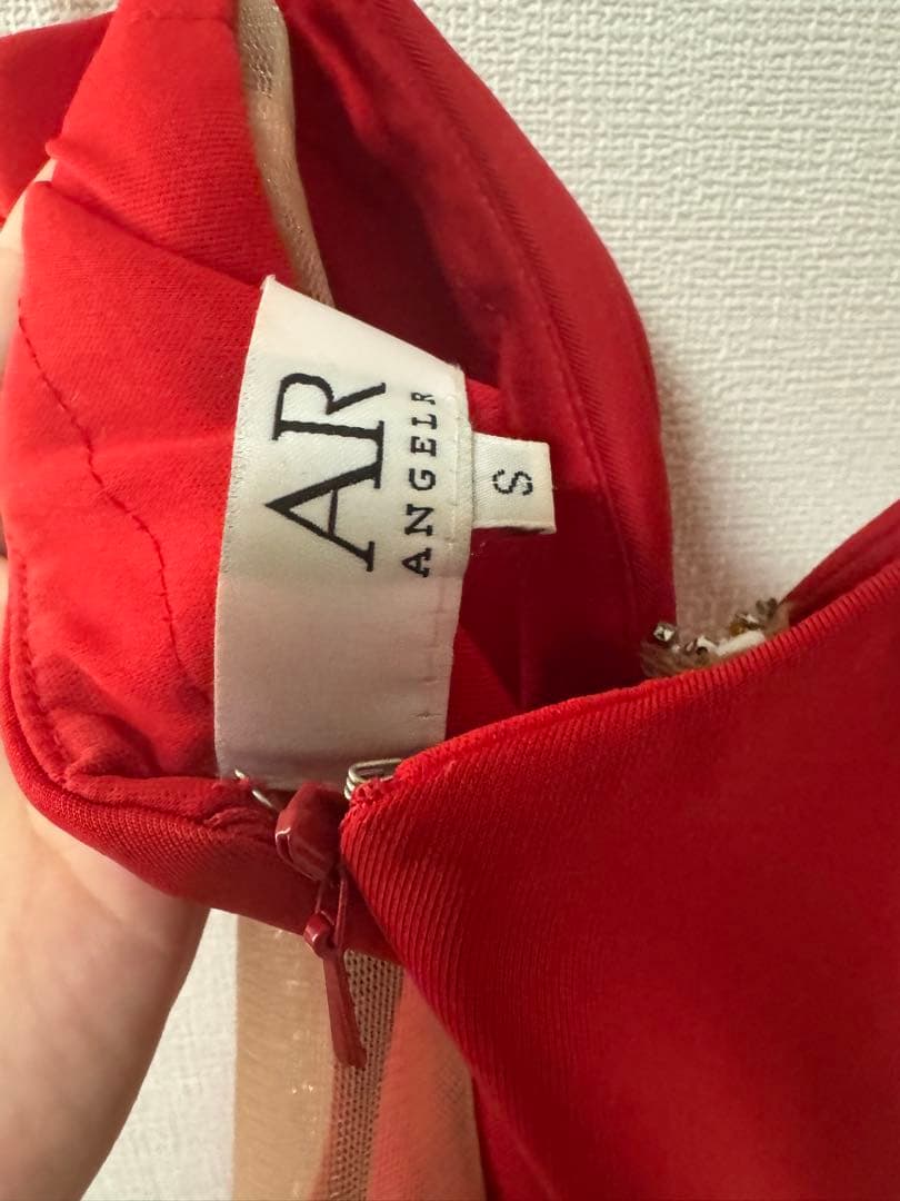 angelR エンジェルアール　赤　ドレス　ビジュー　S