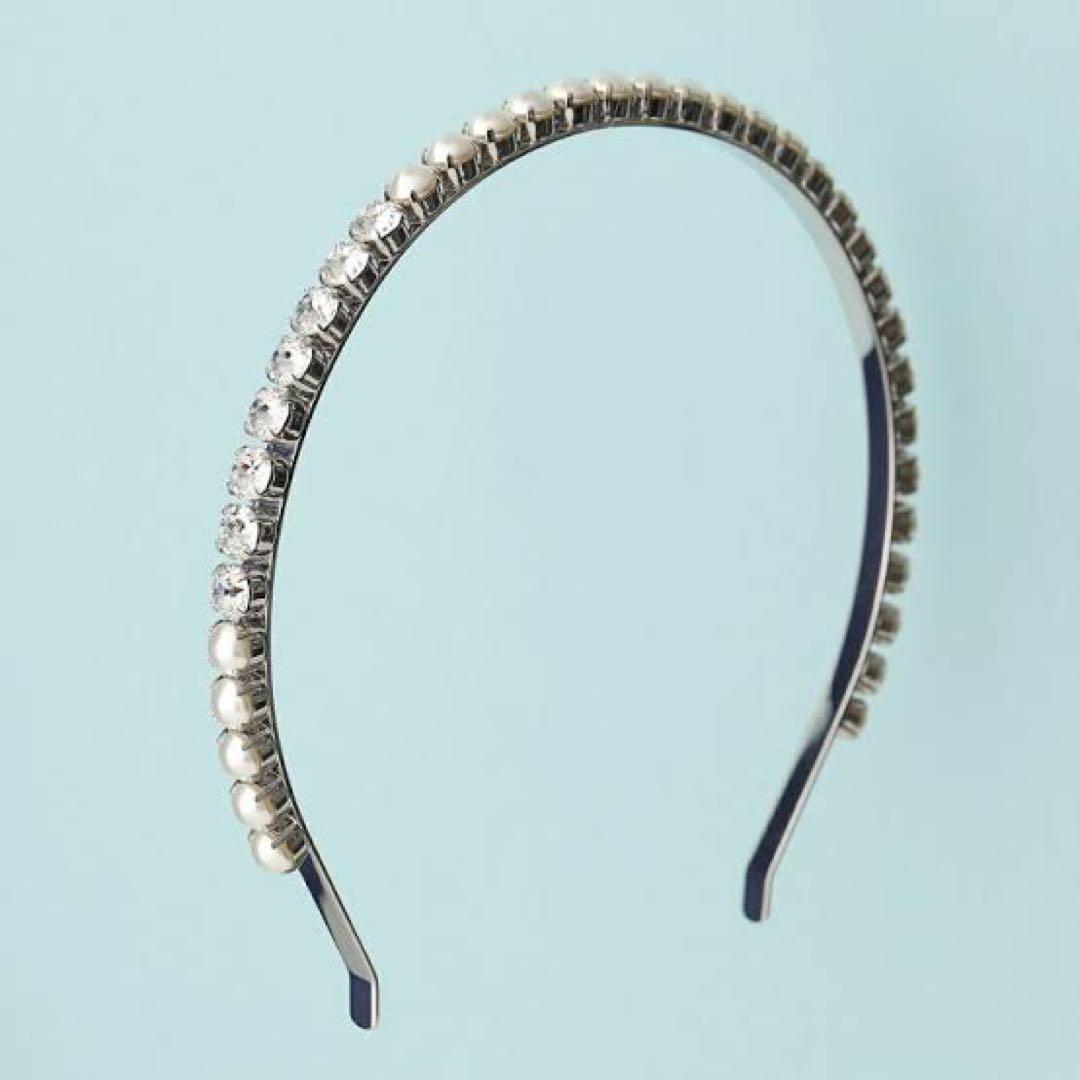 miu miu ビジュー付きヘアカチューシャ