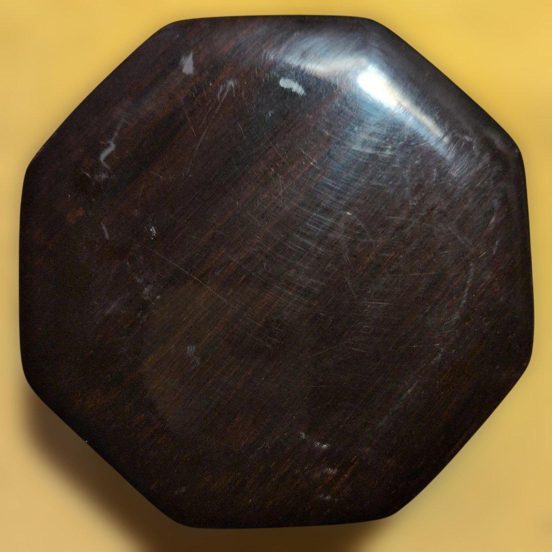 中国美術【八角形硯】馬＆魚 骨董　鑑賞