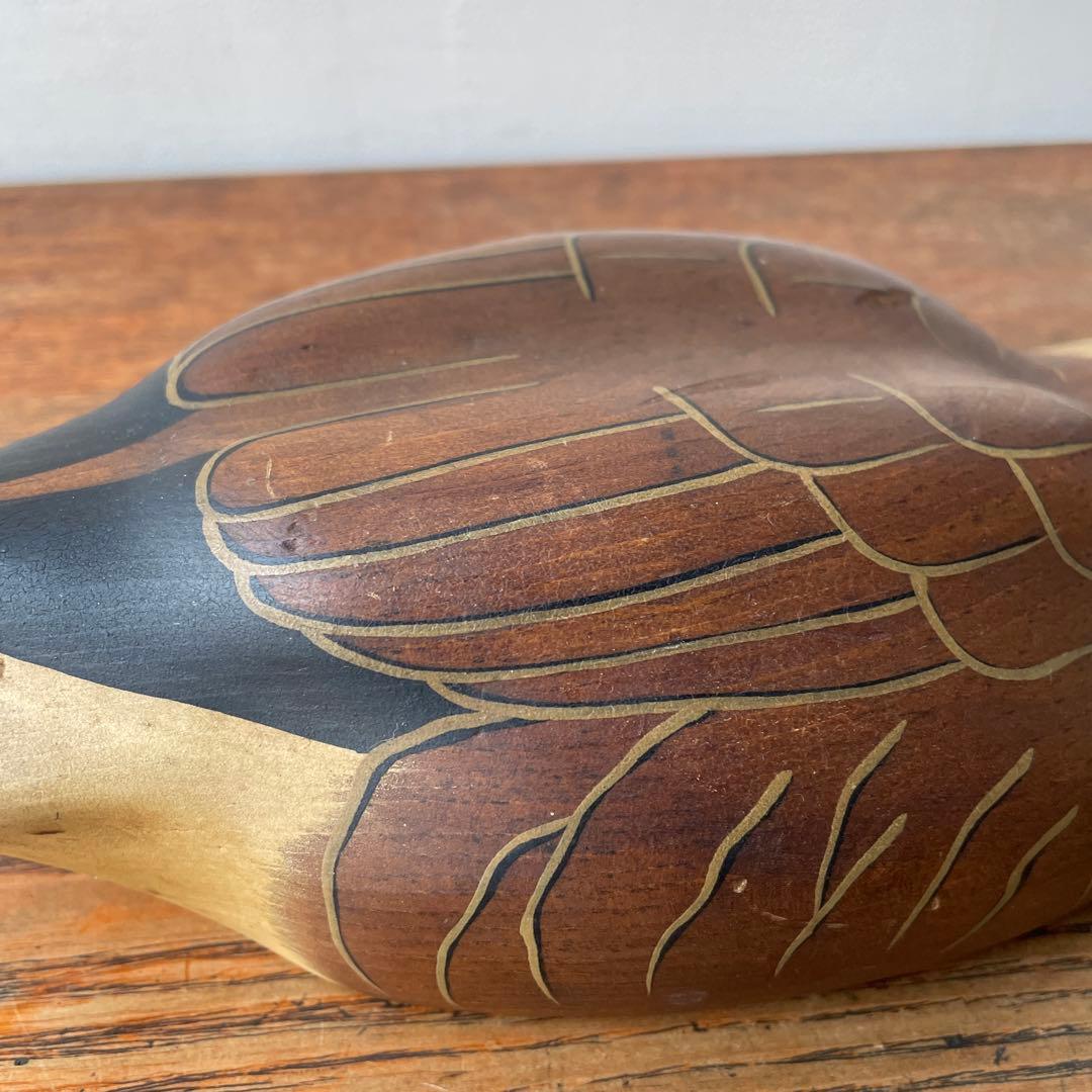 カナダグース USA メイン州 木製 デコイ 1984年製 バードオブジェ 鴈