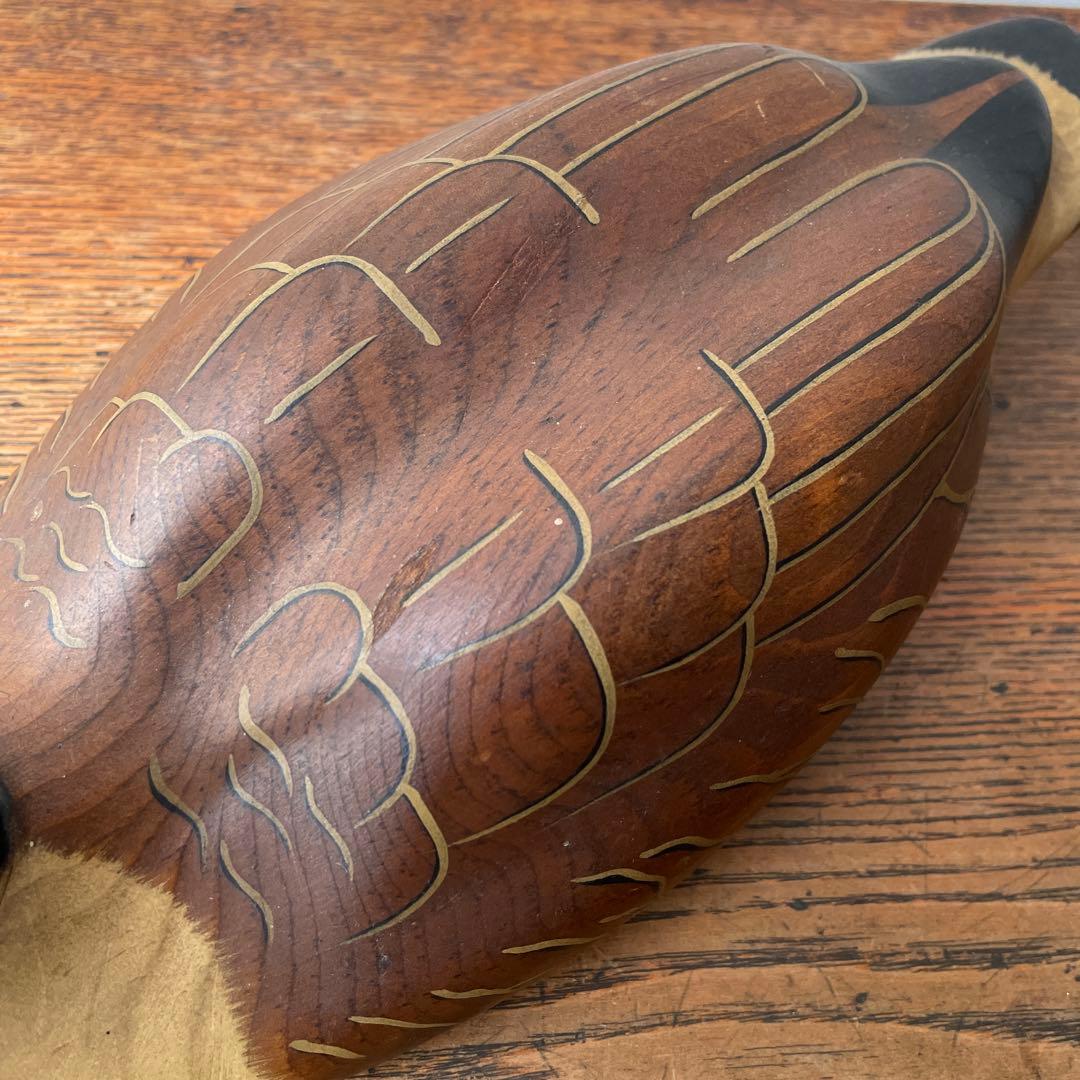 カナダグース USA メイン州 木製 デコイ 1984年製 バードオブジェ 鴈