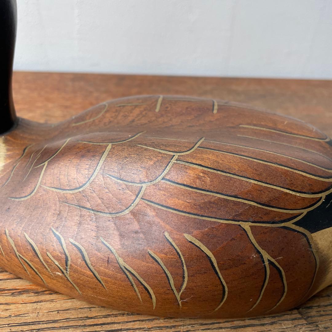 カナダグース USA メイン州 木製 デコイ 1984年製 バードオブジェ 鴈