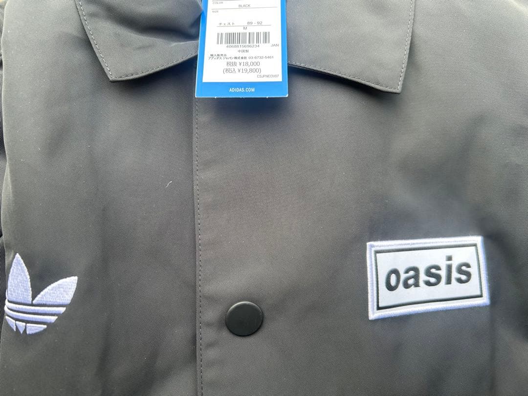 【完売品】﻿ adidas × oasis コーチジャケット　黒　Mサイズ
