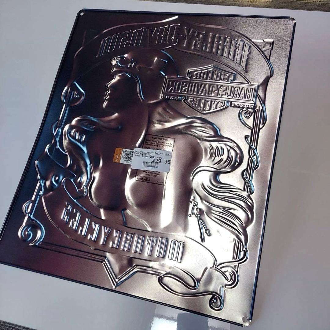 ハーレーダビッドソン　アンティーク　ラスベガス　43×35.5cm　ブリキ看板