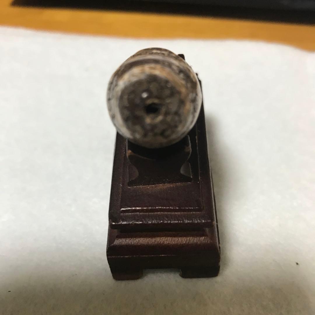 超激レア珍品‼︎ 古代老礦石　たまご型蓮花三眼天珠　マニア向け　フジヤマ
