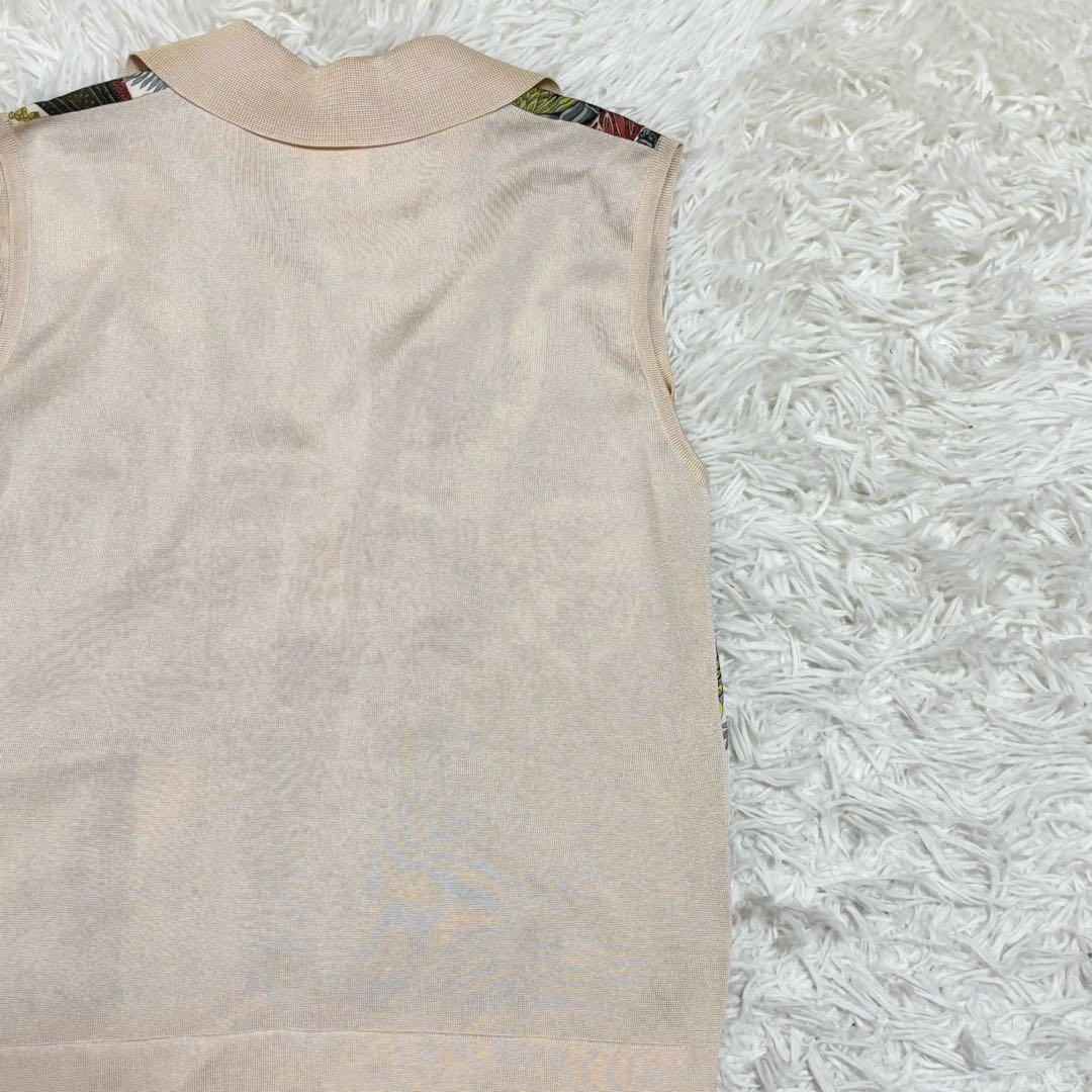 Jungle Love HERMES ノースリーブ　ポロシャツ　シルク　スカーフ