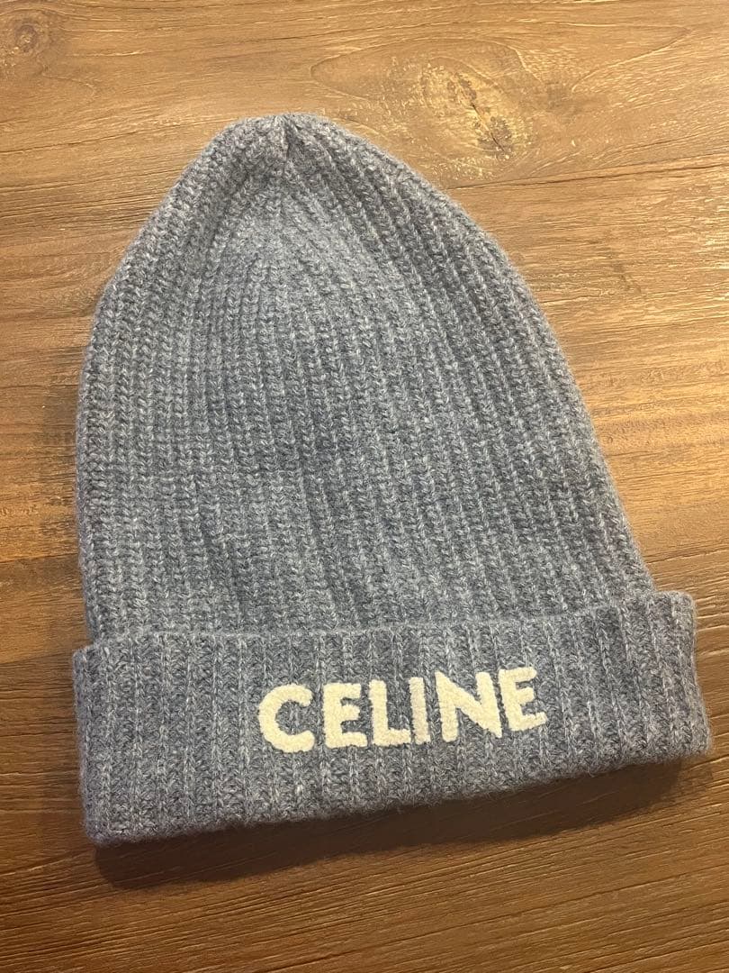 帽子 CELINE EMBROIDERED KNIT WOOL BEANIE