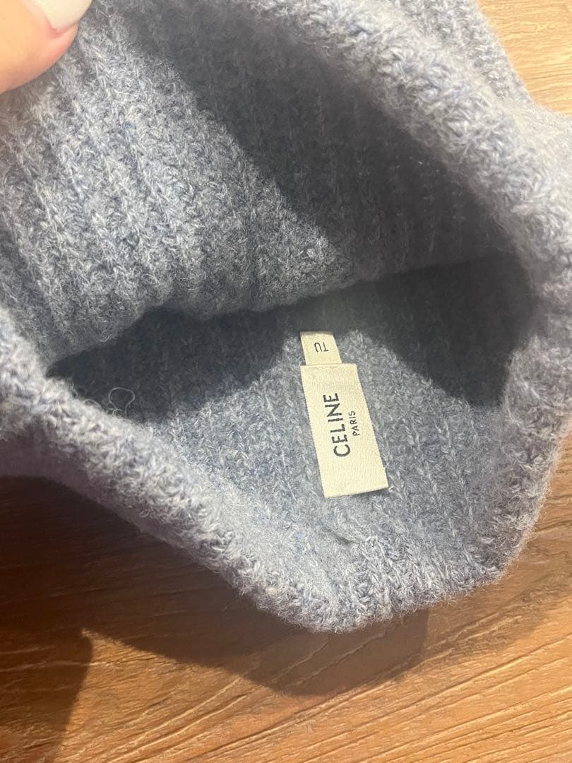帽子 CELINE EMBROIDERED KNIT WOOL BEANIE