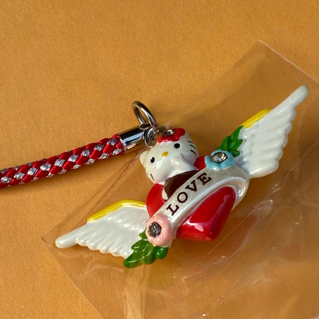★激レア★ハローキティ タトゥーKT LOVE 天使の羽 羽根 ストラップ 根付