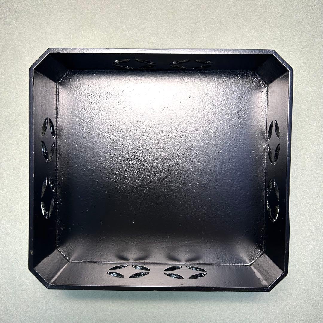 縁高　五段　『一閑塗　七宝四方透かし』　漆器　重箱　菓子器　茶道具　茶道　工芸品