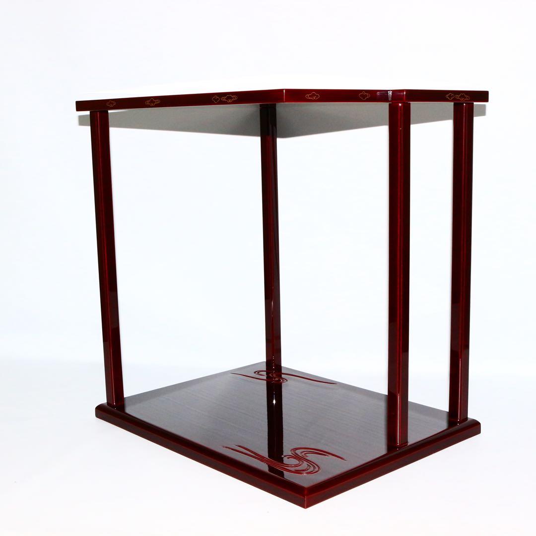 輪島塗 茶平一斎 造 鵬雲斎好 山雲棚 共箱 骨董 飾棚 木製 煎茶道具 茶棚