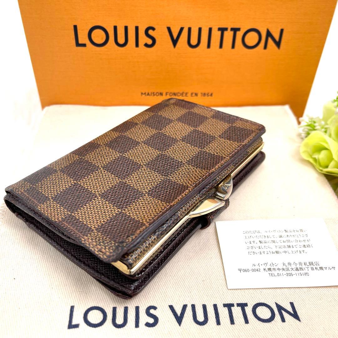 ルイヴィトン　ダミエ　ヴィエノワ 　がま口財布　折財布　901