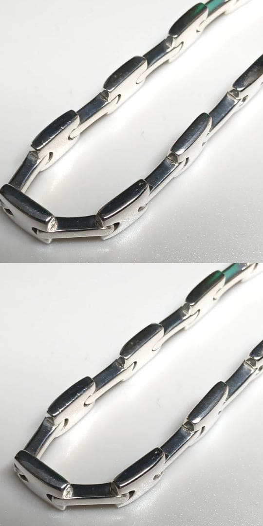 極美 新品仕上げ グッチ Hリンク ブレスレット シルバー 925 ヴィンテージ