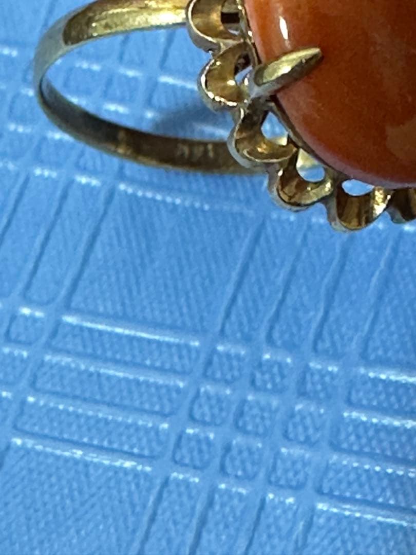 珊瑚 サンゴアクセサリー 珊瑚玉 14k金珊瑚指輪 265グラム