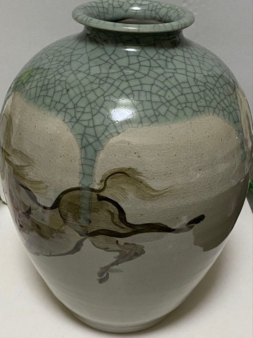 相馬焼大堀相馬 花瓶 花器 飾り壺 置物大壷