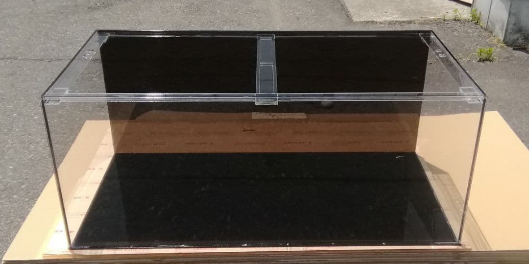 アクリル水槽 二面黒 W1200 D600 H450 ワンオフ 佐川急便発送