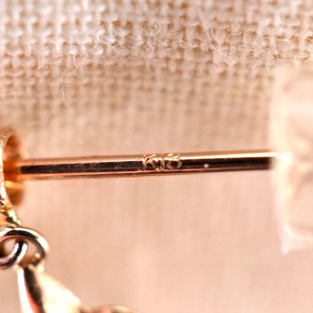 k18｜ガーネットピアス｜ハートシェイプ｜ハート型