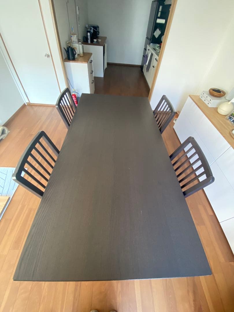 【京都市引き取りのみ】IKEA ダイニングテーブル&チェア　エーケダーレン