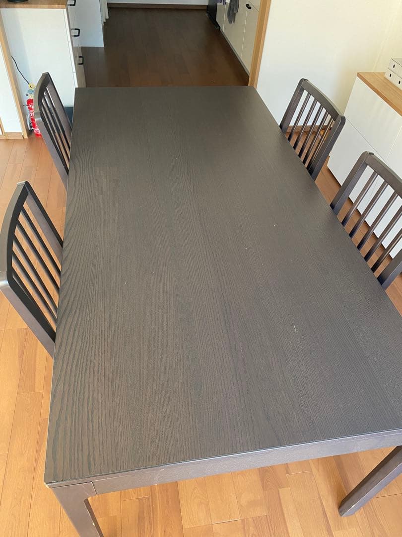 【京都市引き取りのみ】IKEA ダイニングテーブル&チェア　エーケダーレン