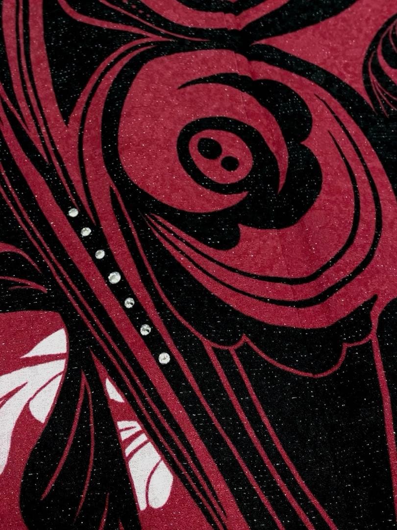 振袖 豪華 銀通し ストーン 紋意匠 個性的 身丈160cm パールトーン加工済