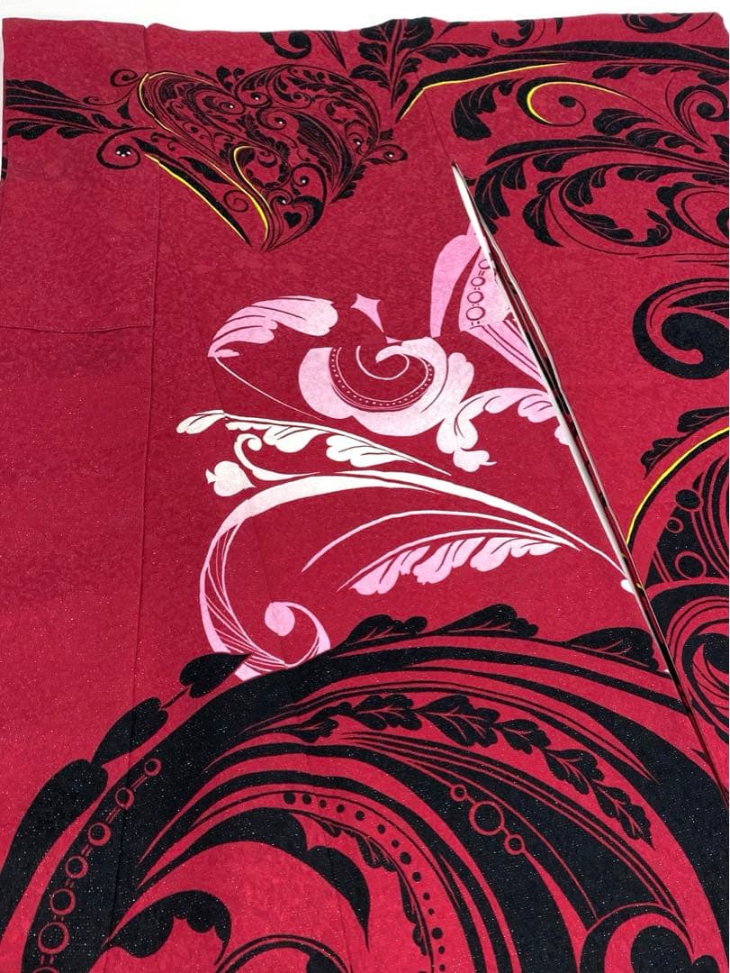 振袖 豪華 銀通し ストーン 紋意匠 個性的 身丈160cm パールトーン加工済