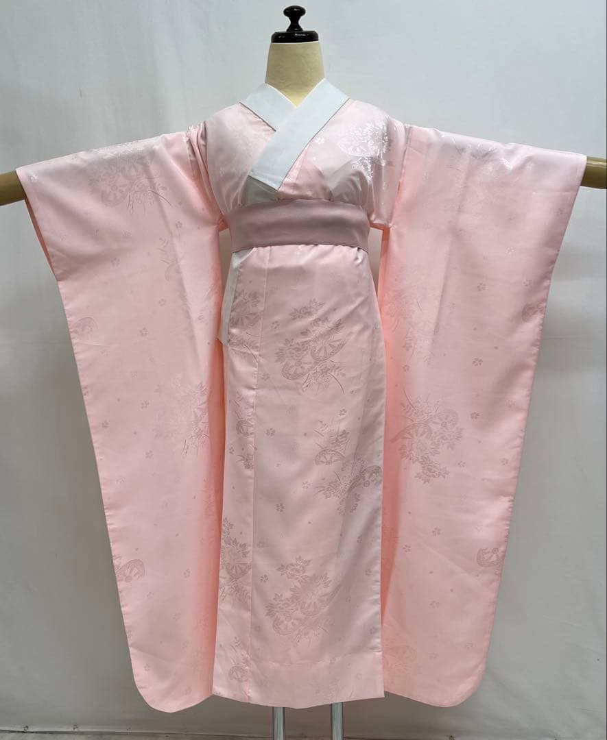 振り袖　フルセット　長襦袢付　赤　黒　ツートーン　成人式　パーティー　665