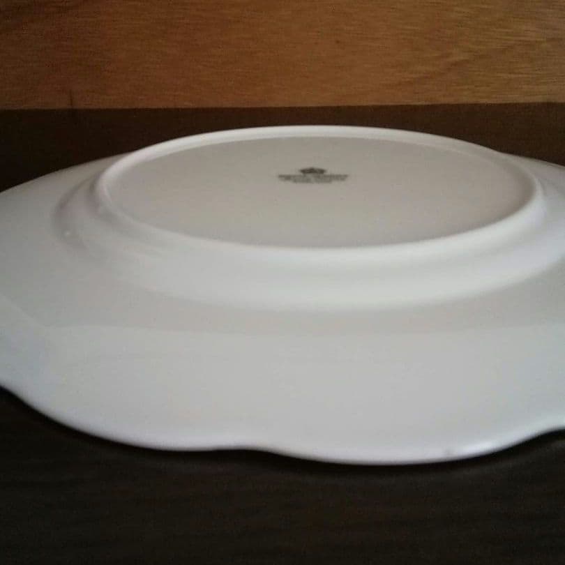 逸品　朱地アールデコ様式　ケーキ皿　飾り皿　ロイヤルアルバート　英国　1917年