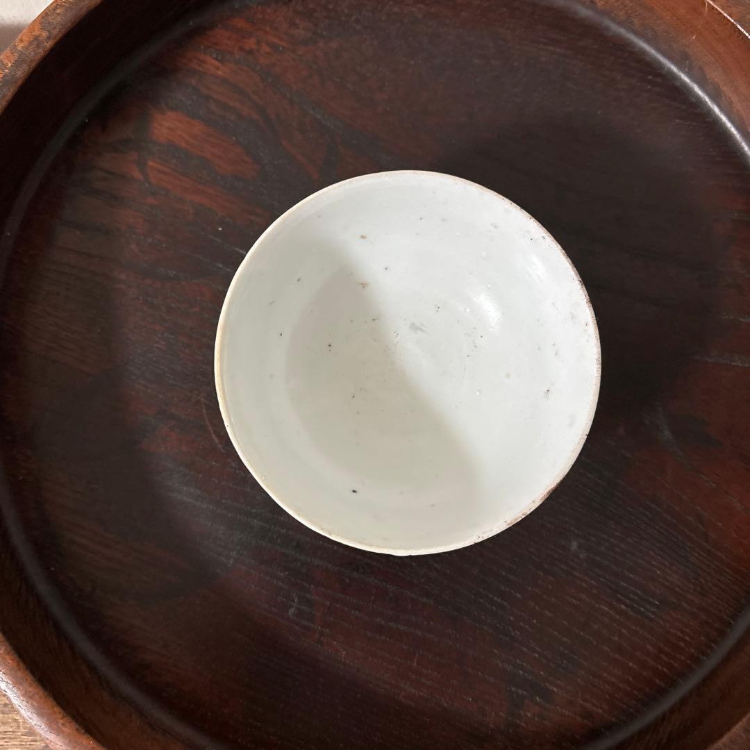 古伊万里丸文染付　茶碗1点　湯呑み　くらわんか　江戸時代　白磁　検:白洲正子李朝