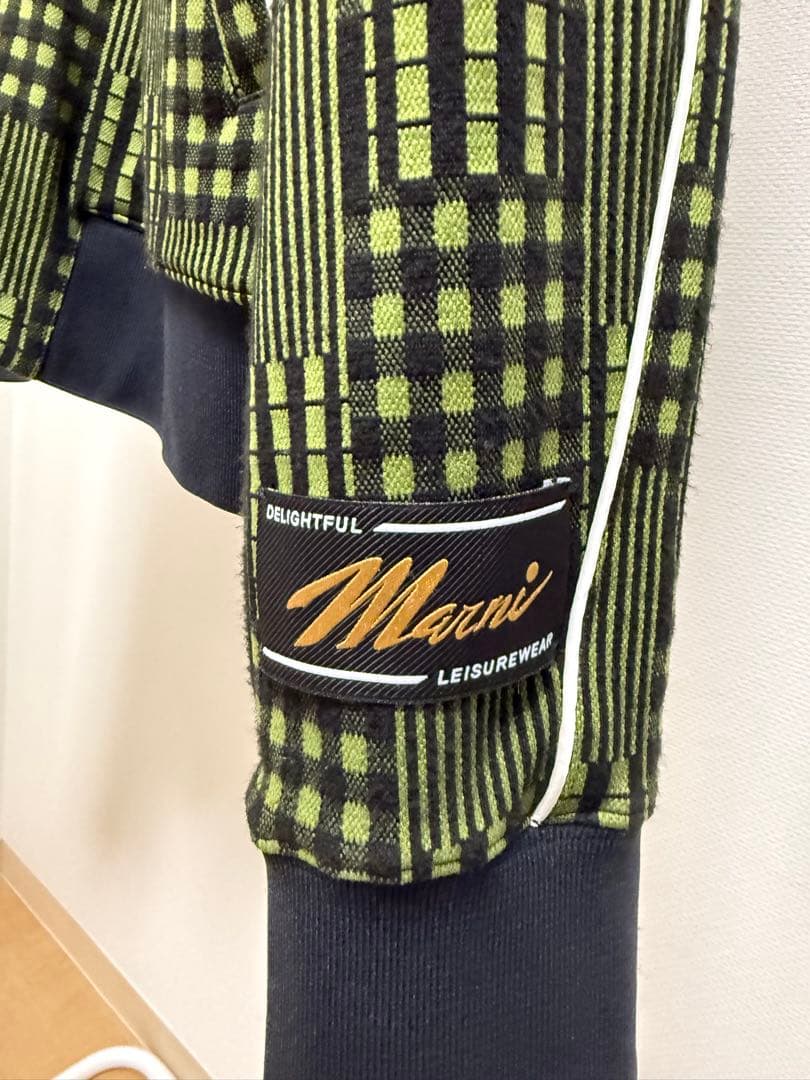 ジャケット・アウター MARNI Green & Black Jacquard Jacket