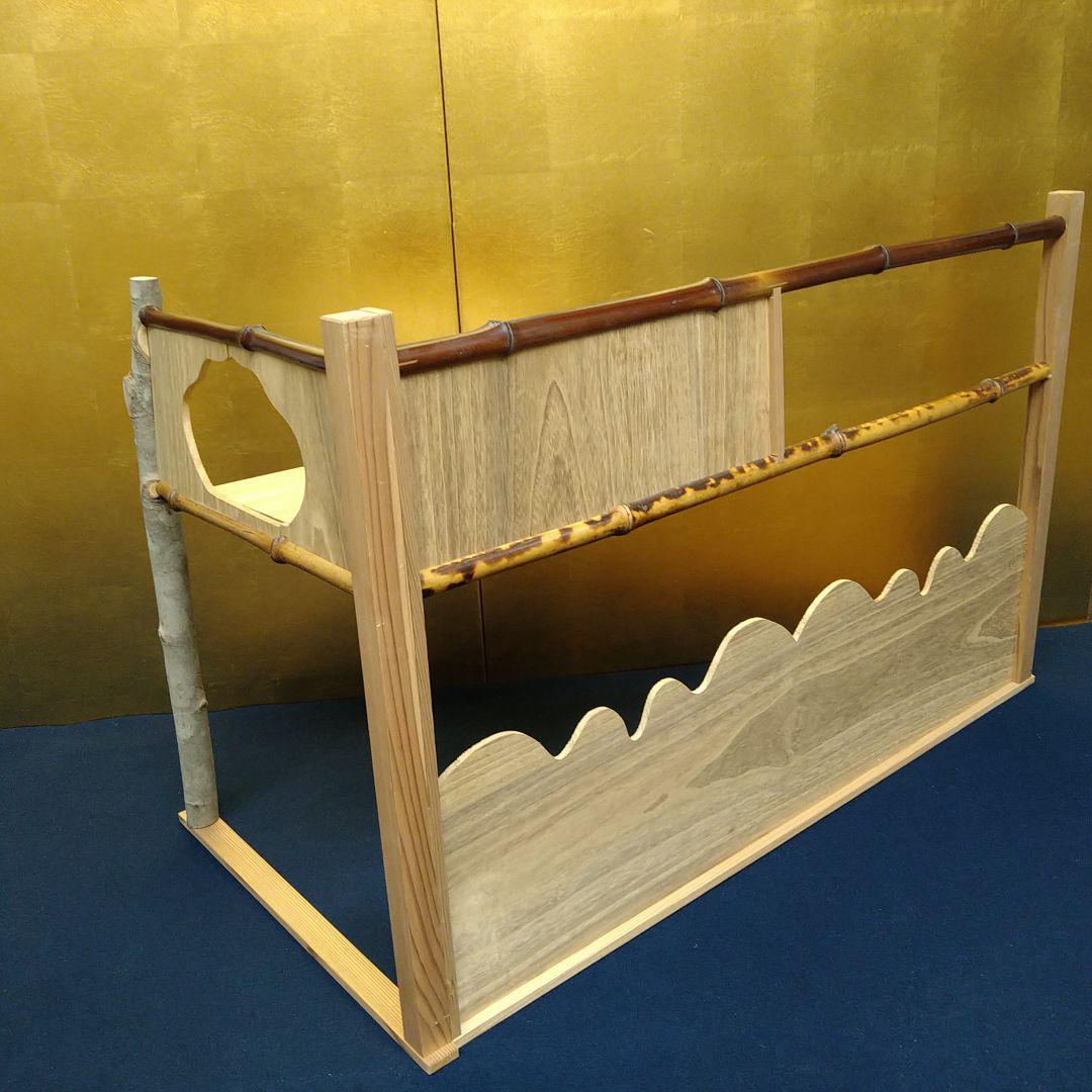 AG74 藪内流 藪ノ内流 台目棚 壺廬棚 竹 桜 茶道具 美品