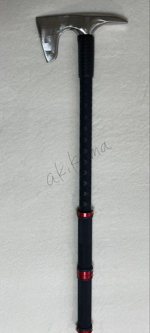 材割り用採集斧　両手斧　ロング　レッド