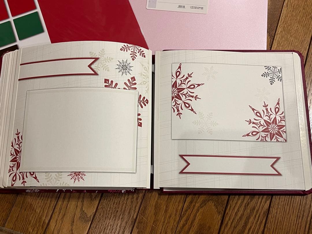 最高可愛いクリスマス調シルバー箔入り8インチアルバム　クリエイティブメモリーズ