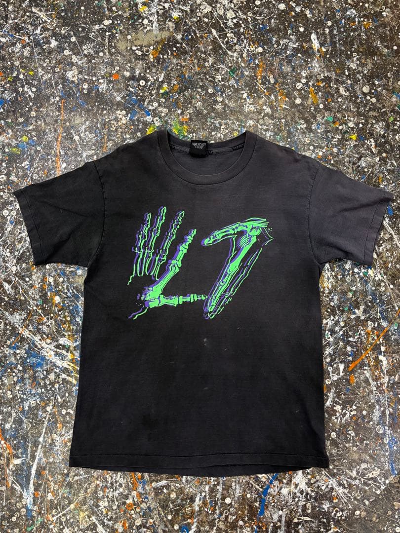 90s L7 tee XL giantタグ　両面スカルハンド