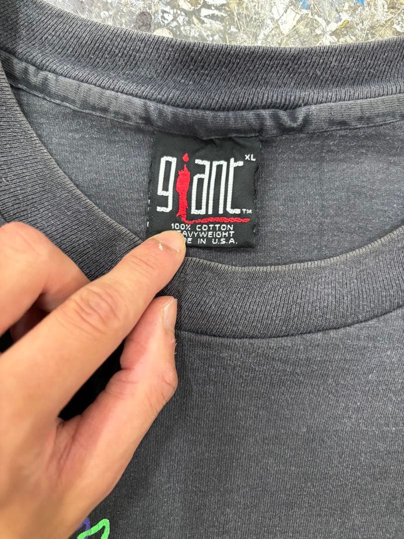 90s L7 tee XL giantタグ　両面スカルハンド