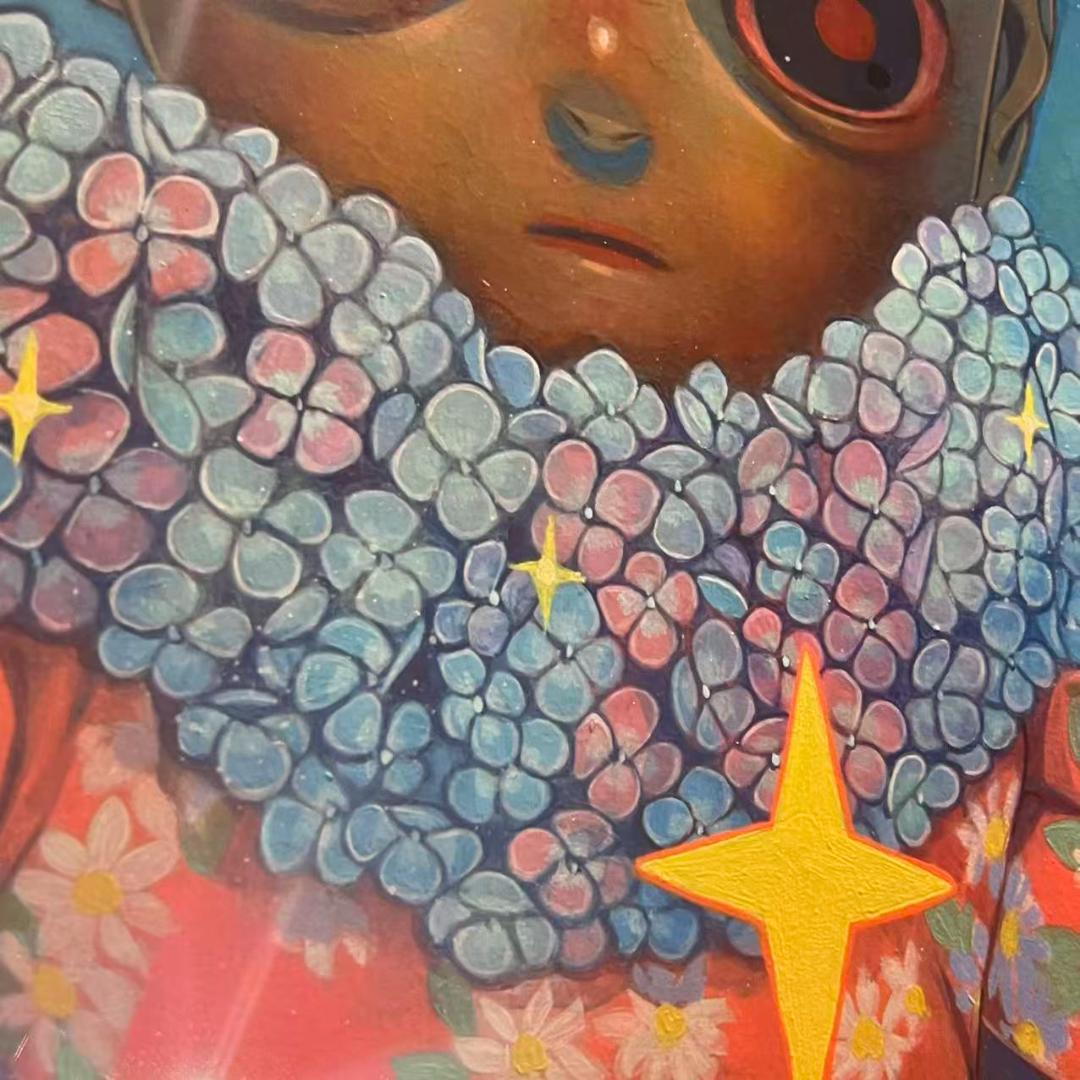 下田ひかり 絵画 「Flower Child」ジークレー画 サイン入り