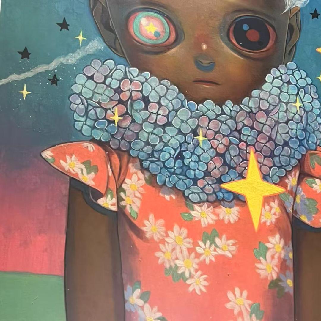 下田ひかり 絵画 「Flower Child」ジークレー画 サイン入り