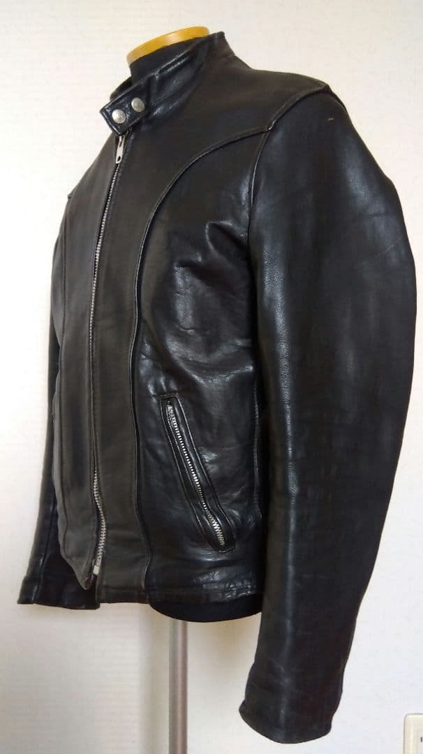 Schott vintage 牛革 シングルライダース ボアインナー付き 38