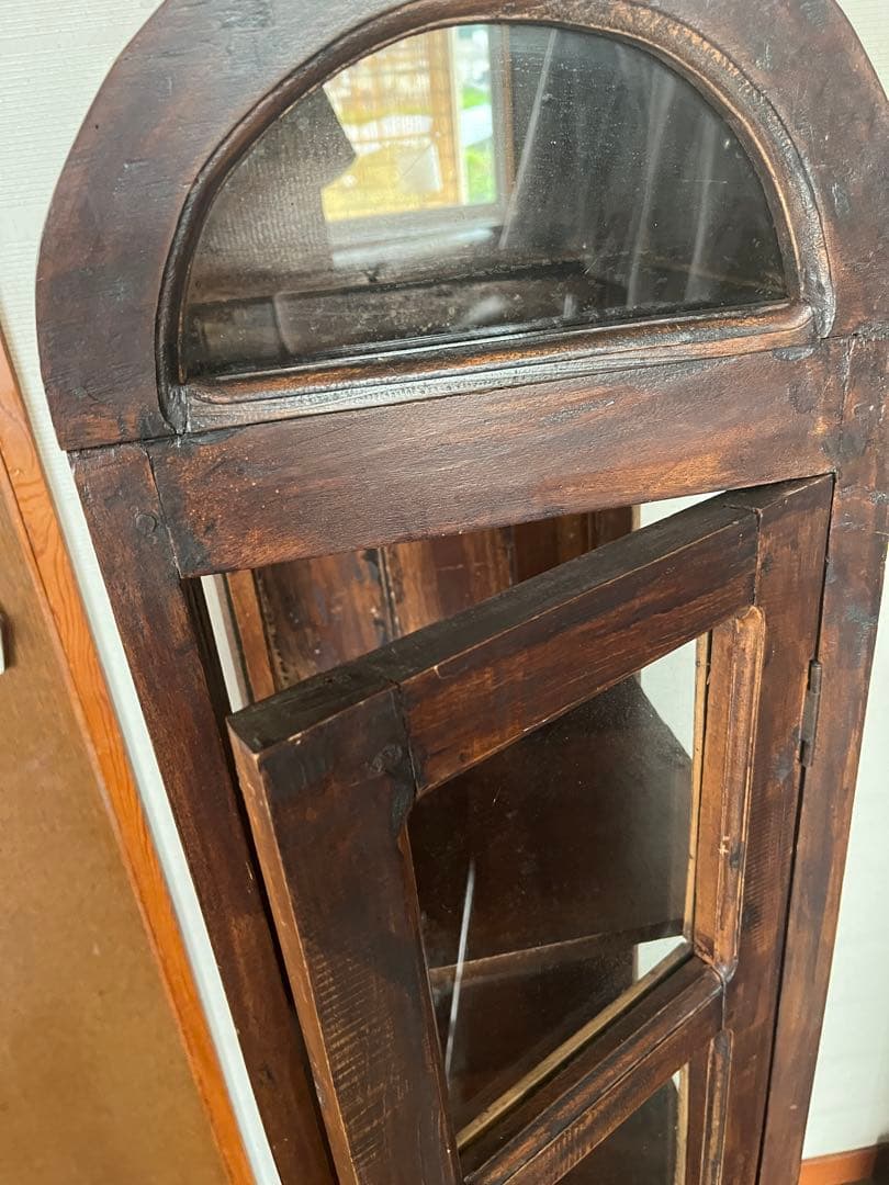 木製アーチ型アジアンキャビネット 3段