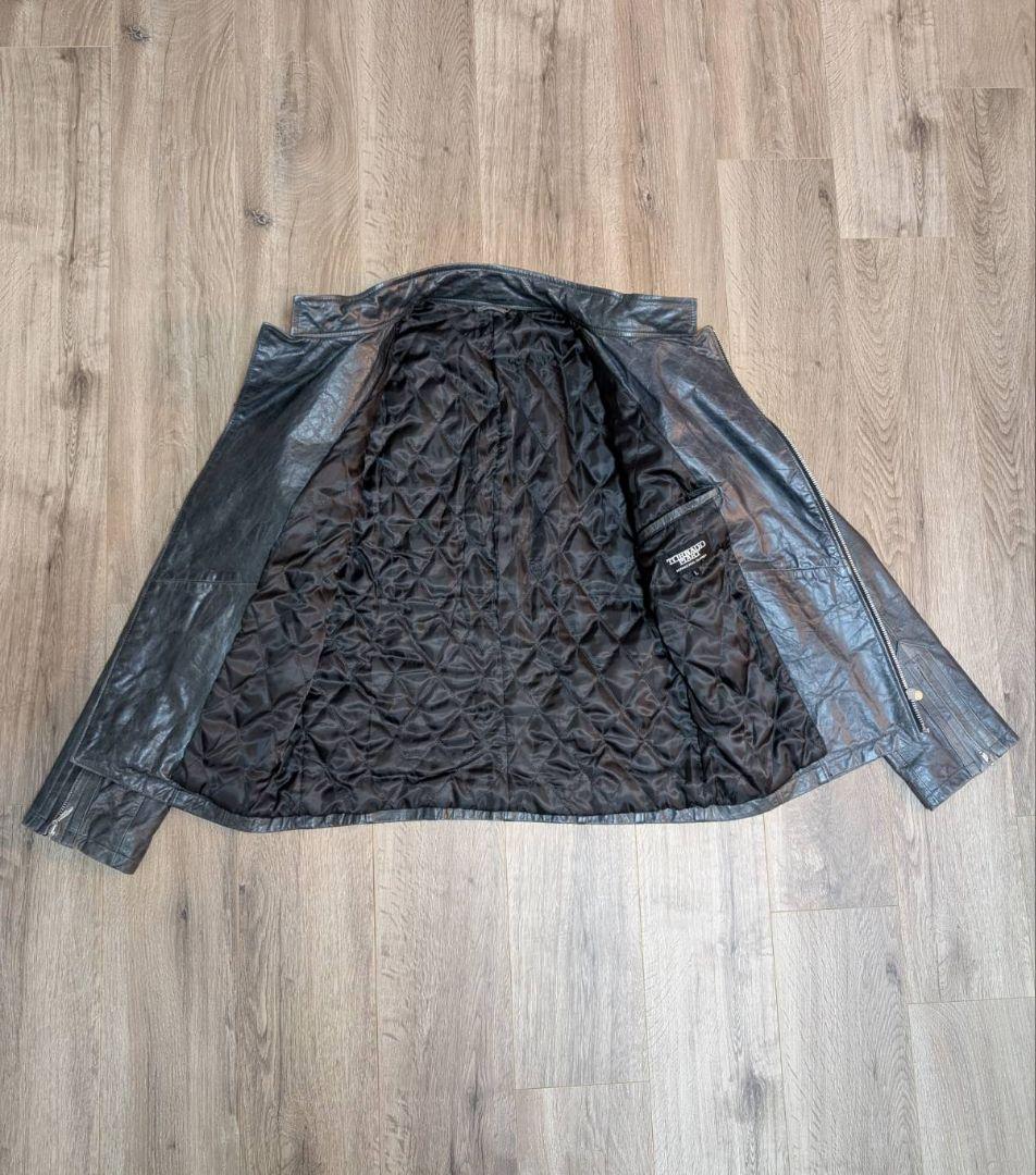 Y2K【当時モノ】TORNADOMARTホースハイド馬革セミダブルライダース