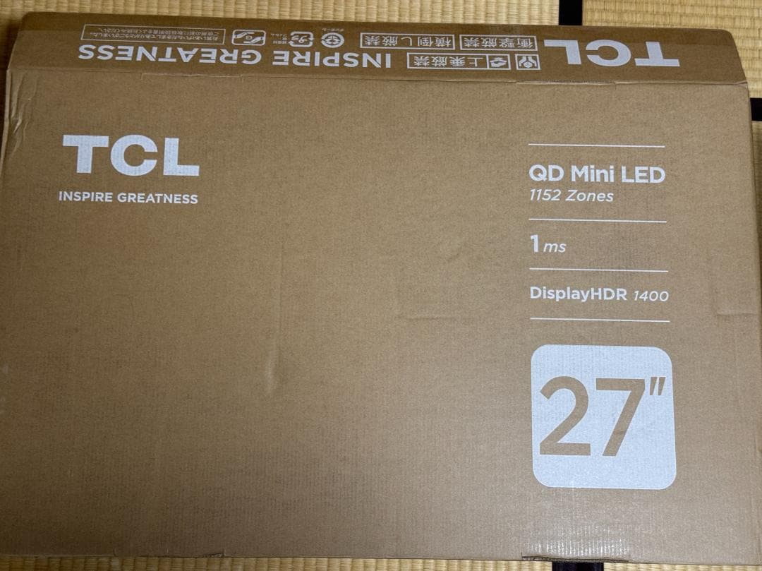 TCL 量子ドットMini LED モニター 27インチ 27R83U