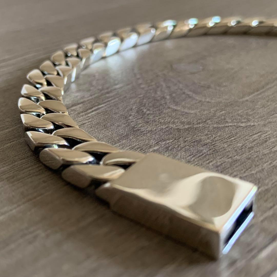 シルバー925製 喜平チェーンブレスレット10mm×20cmキューバン