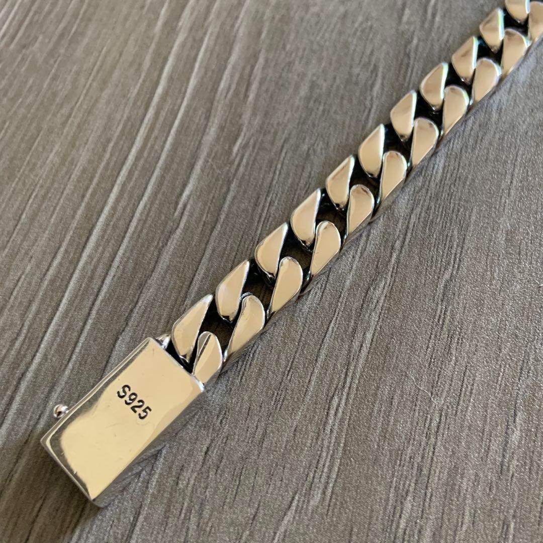 シルバー925製 喜平チェーンブレスレット10mm×20cmキューバン