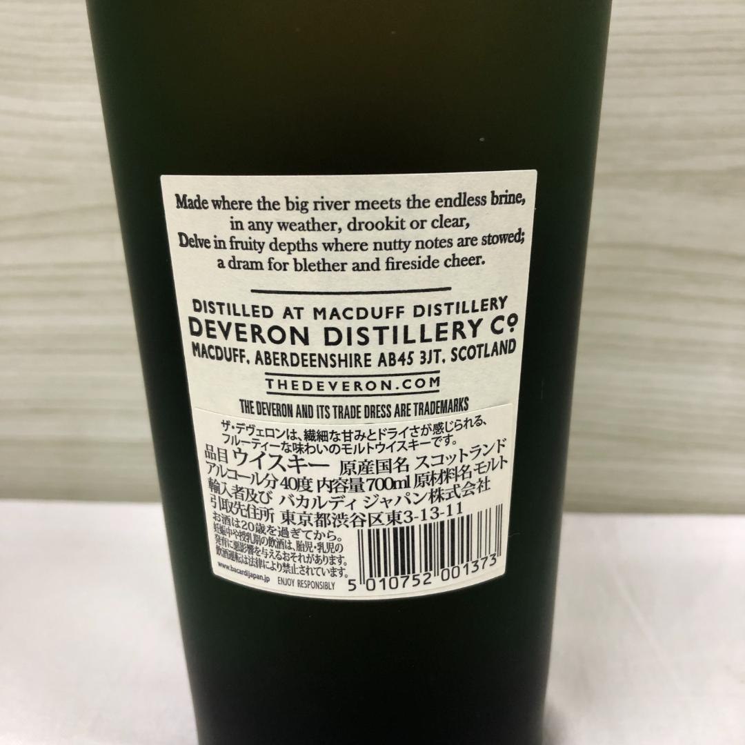 未開栓 DEVERON デュヴェロン 18年 ウイスキー 700ml 40%