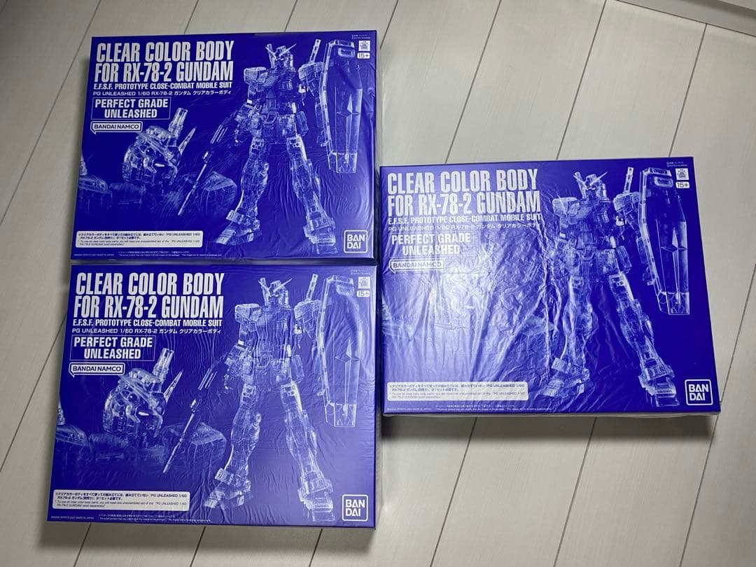【3セット】PG UNLEASHED RX-78-2 ガンダム クリアカラー